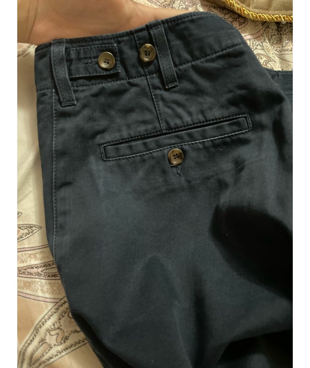 GUCCI Синие хлопковые брюки чинос, фото 3