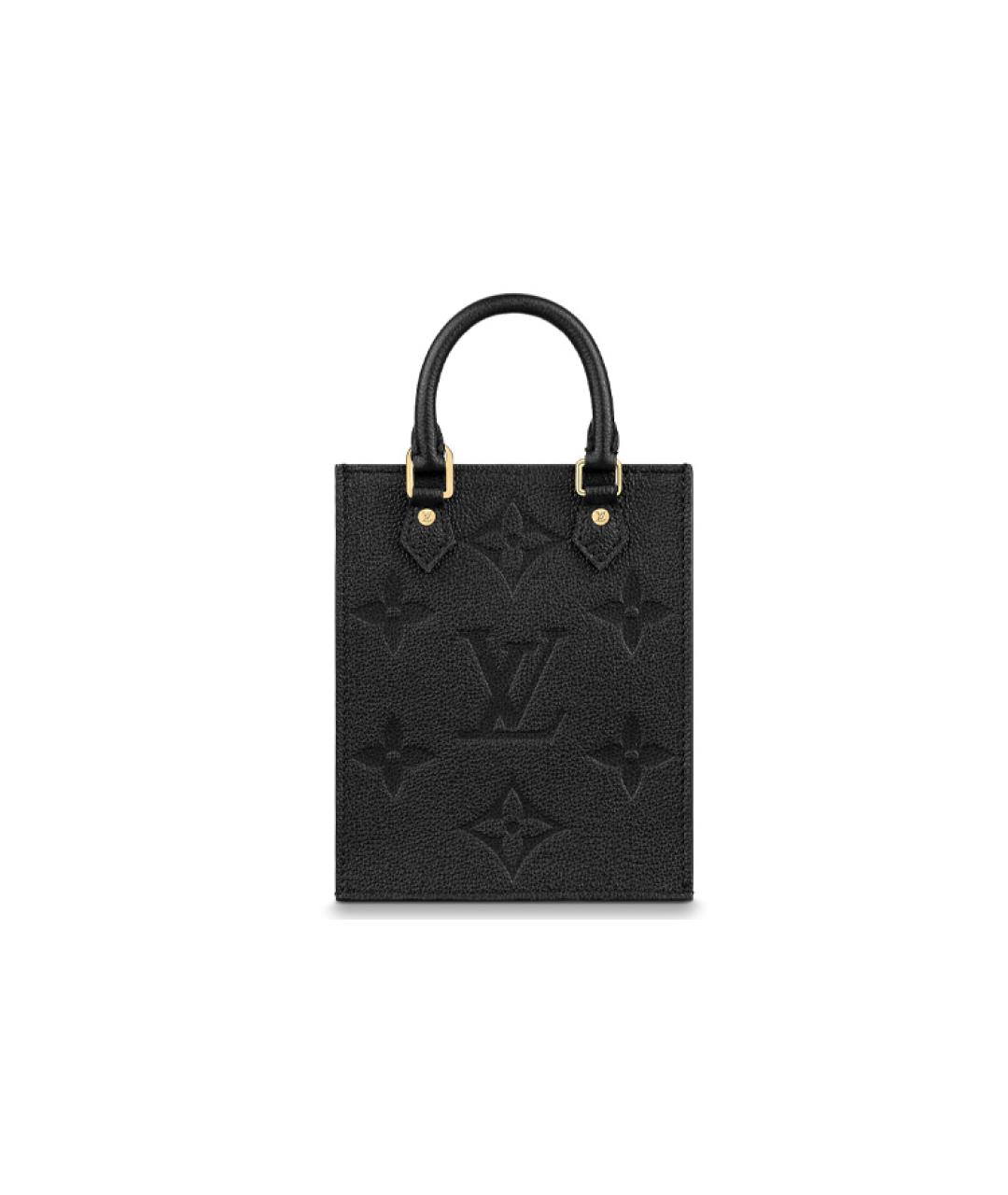 LOUIS VUITTON Черная кожаная сумка через плечо, фото 3