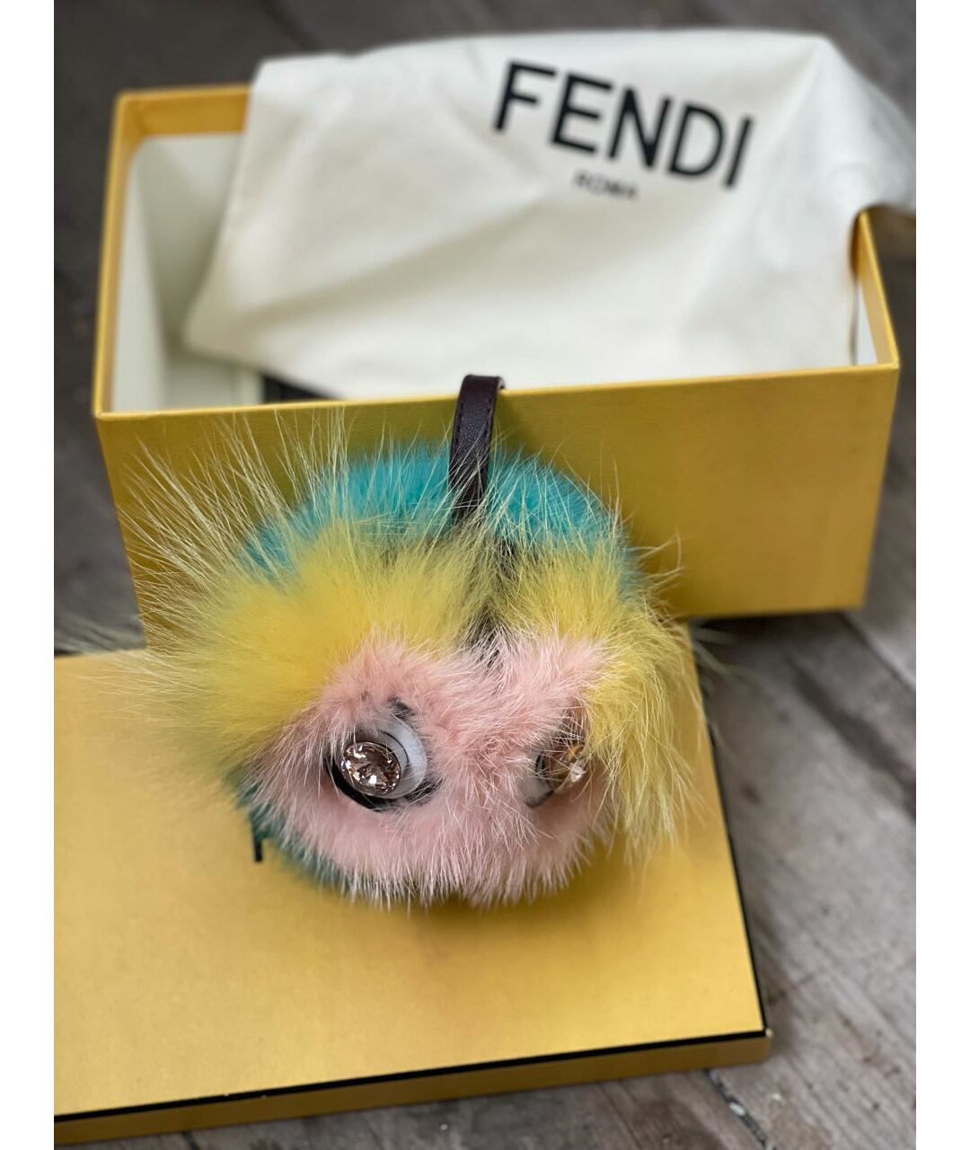 FENDI Бирюзовый брелок, фото 5