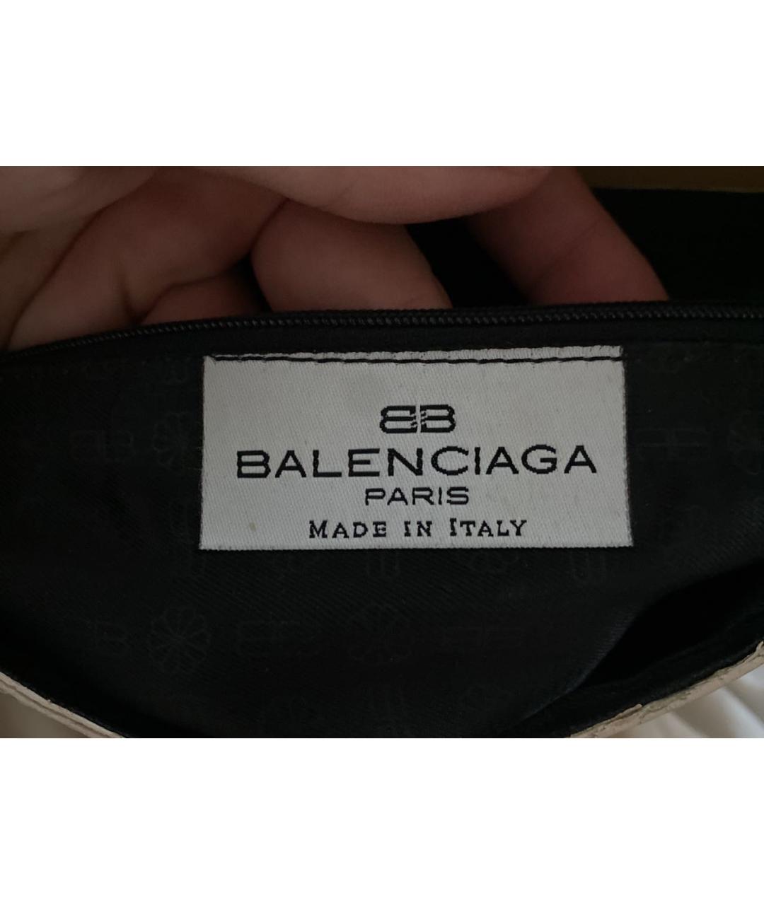 BALENCIAGA Бежевая кожаная сумка через плечо, фото 5