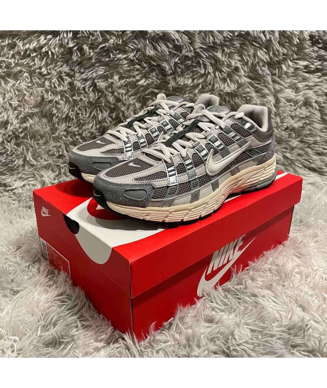 NIKE Серые текстильные низкие кроссовки / кеды, фото 5