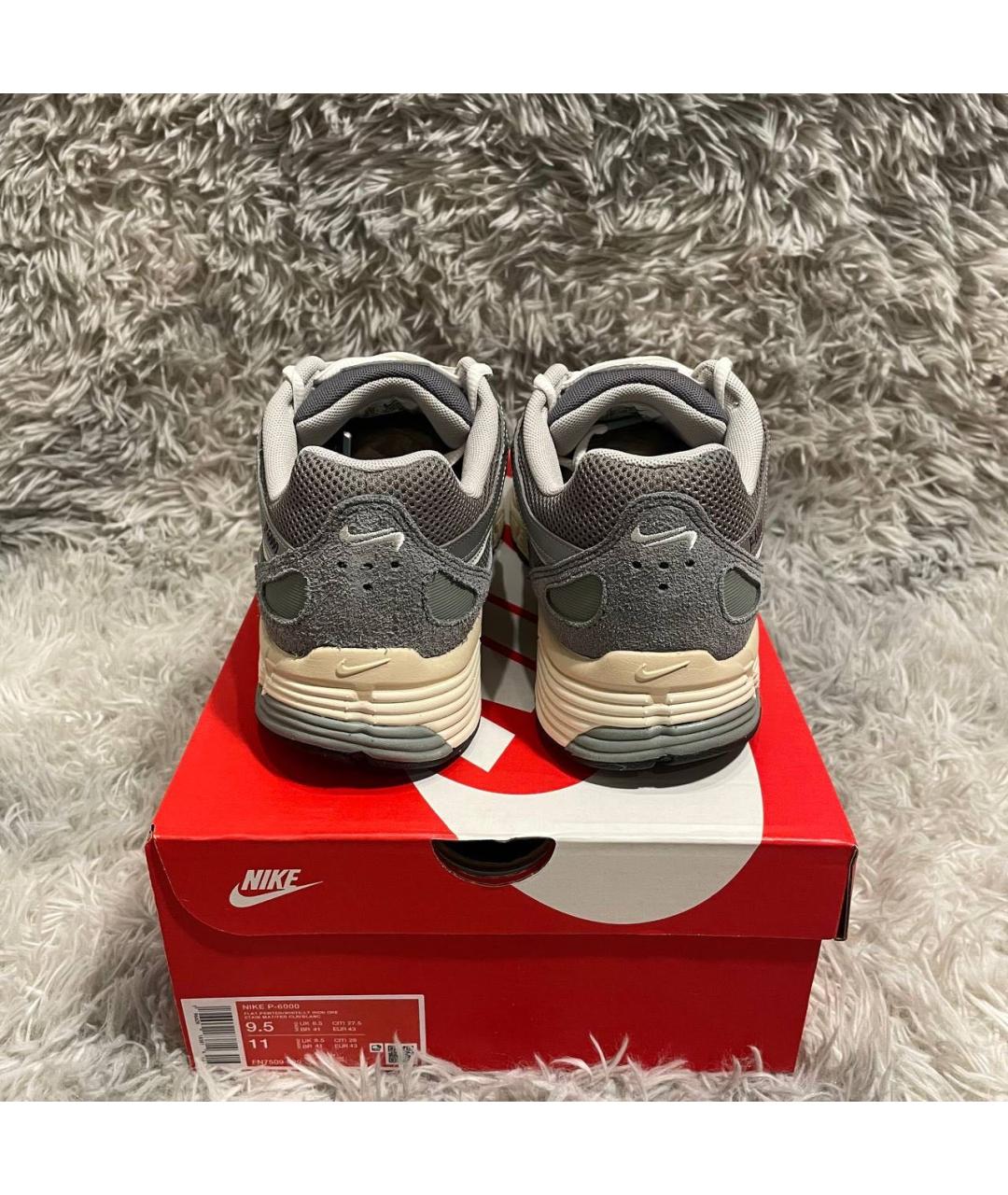 NIKE Серые текстильные низкие кроссовки / кеды, фото 4
