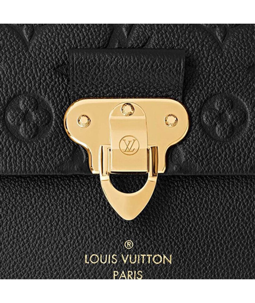 LOUIS VUITTON Черная кожаная сумка через плечо, фото 5