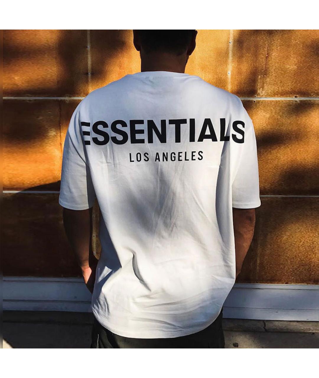 FEAR OF GOD ESSENTIALS Белая хлопковая футболка, фото 3