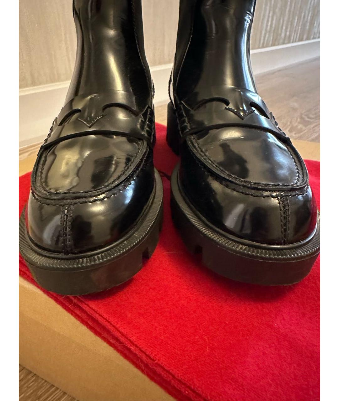 CHRISTIAN LOUBOUTIN Черные ботинки из лакированной кожи, фото 2