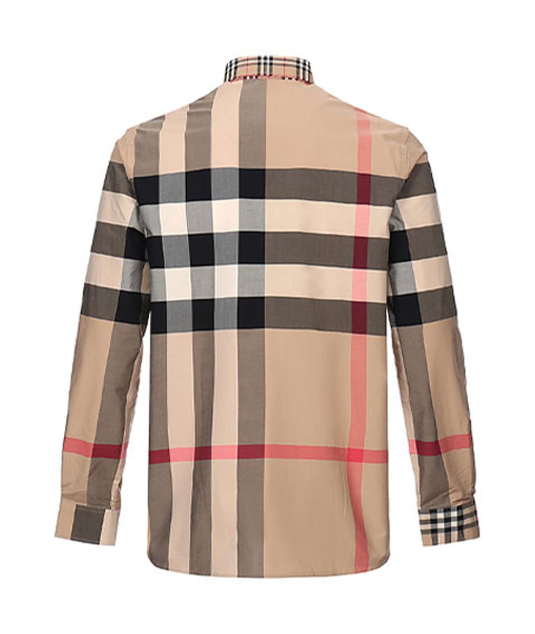BURBERRY Бежевая хлопковая кэжуал рубашка, фото 2