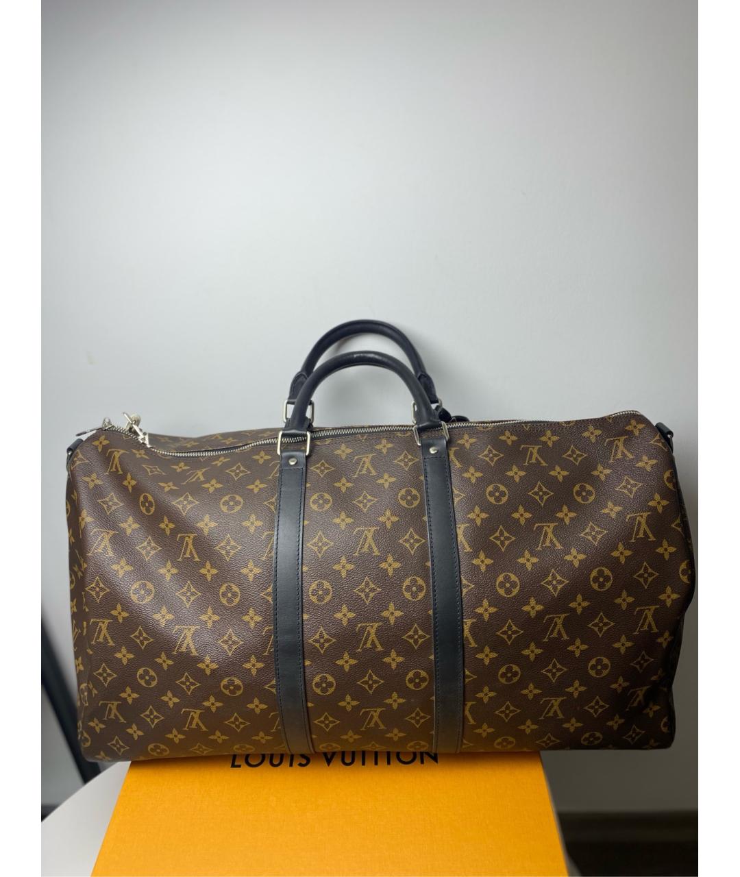 LOUIS VUITTON Коричневая дорожная/спортивная сумка из искусственной кожи, фото 6