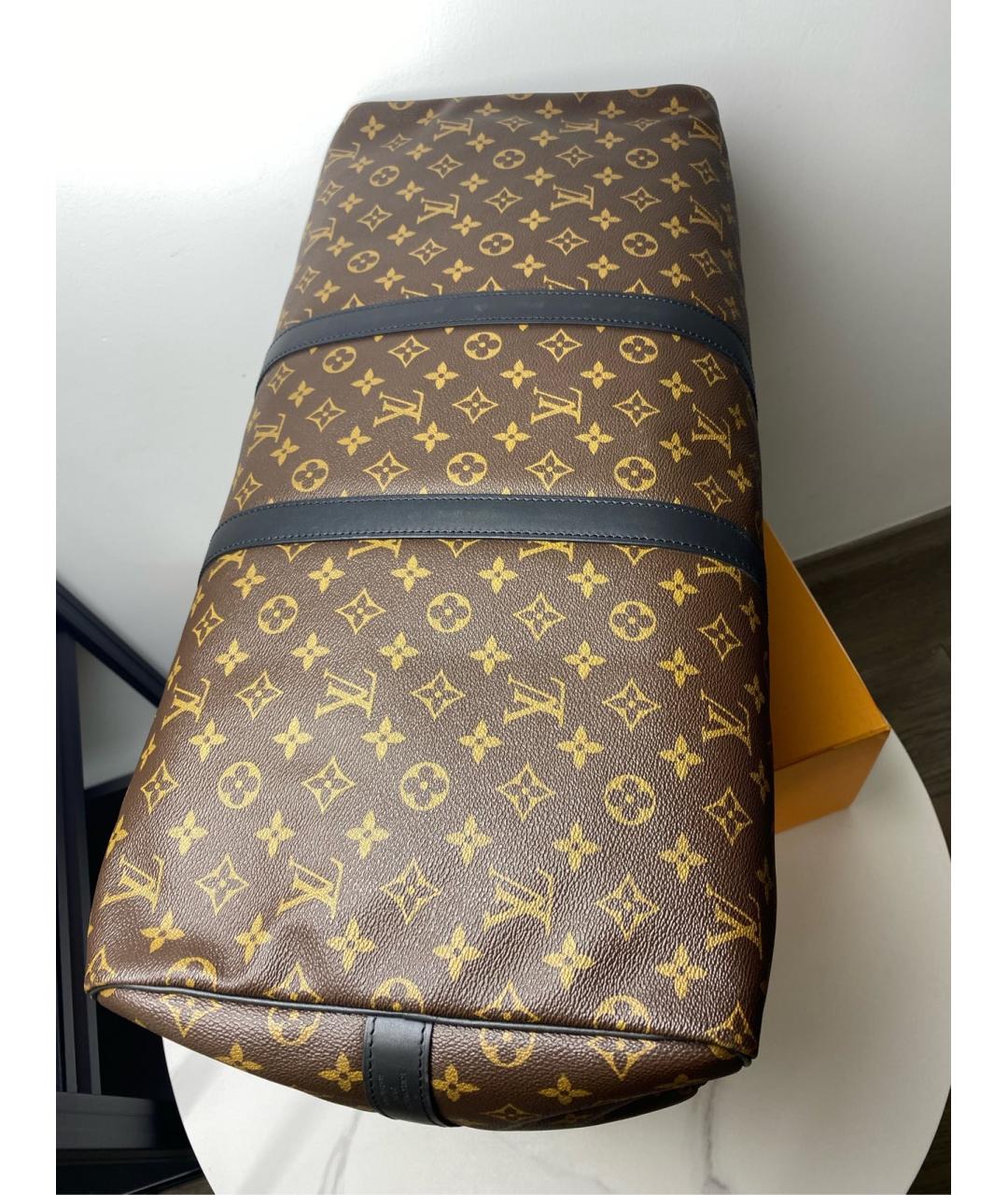 LOUIS VUITTON Коричневая дорожная/спортивная сумка из искусственной кожи, фото 4