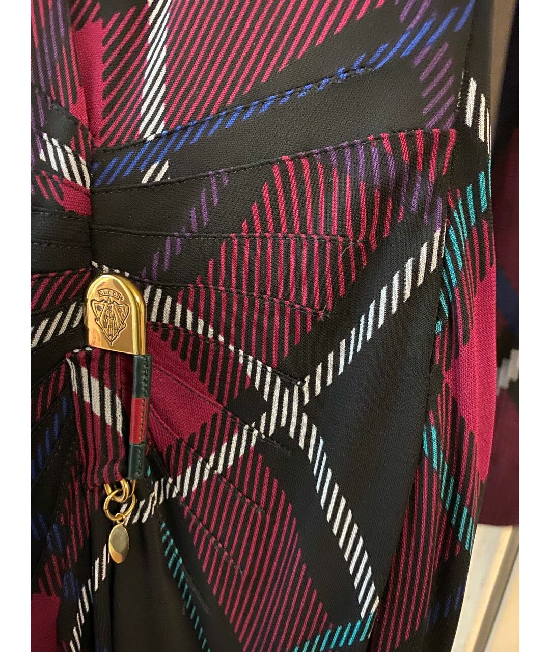 GUCCI Мульти вискозное платье, фото 4