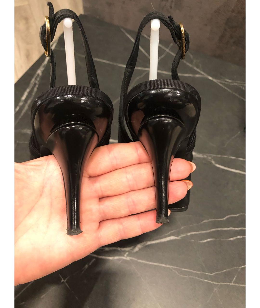 CHANEL Черные кожаные туфли, фото 4