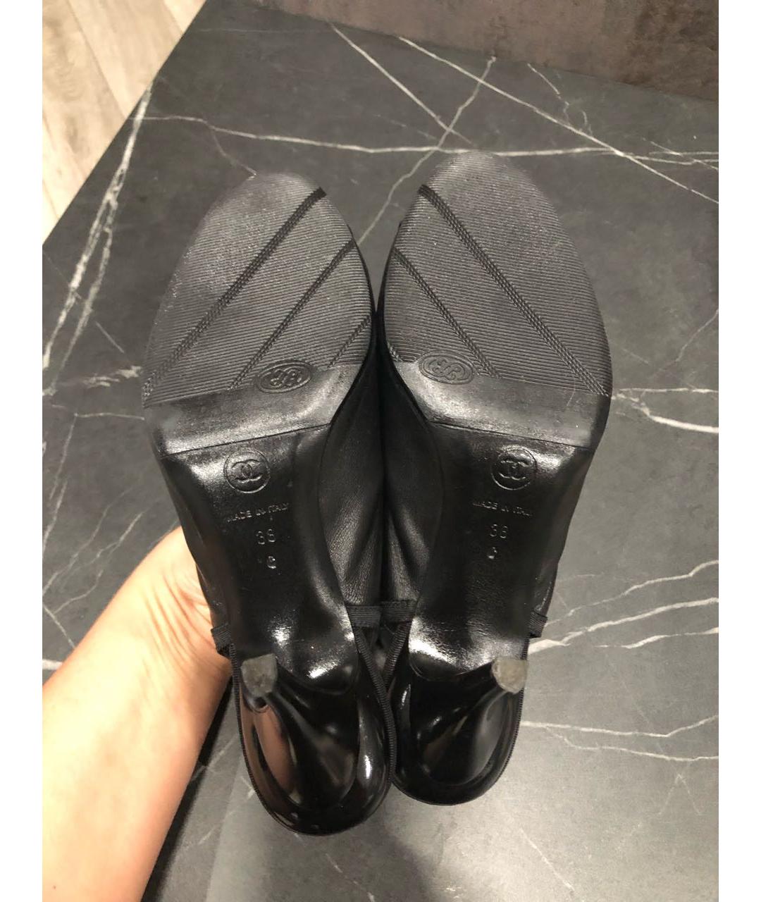 CHANEL Черные кожаные туфли, фото 8