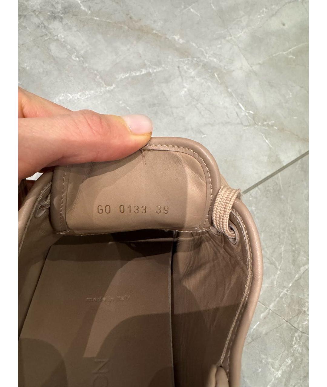 LOUIS VUITTON Бежевые кожаные кеды, фото 8