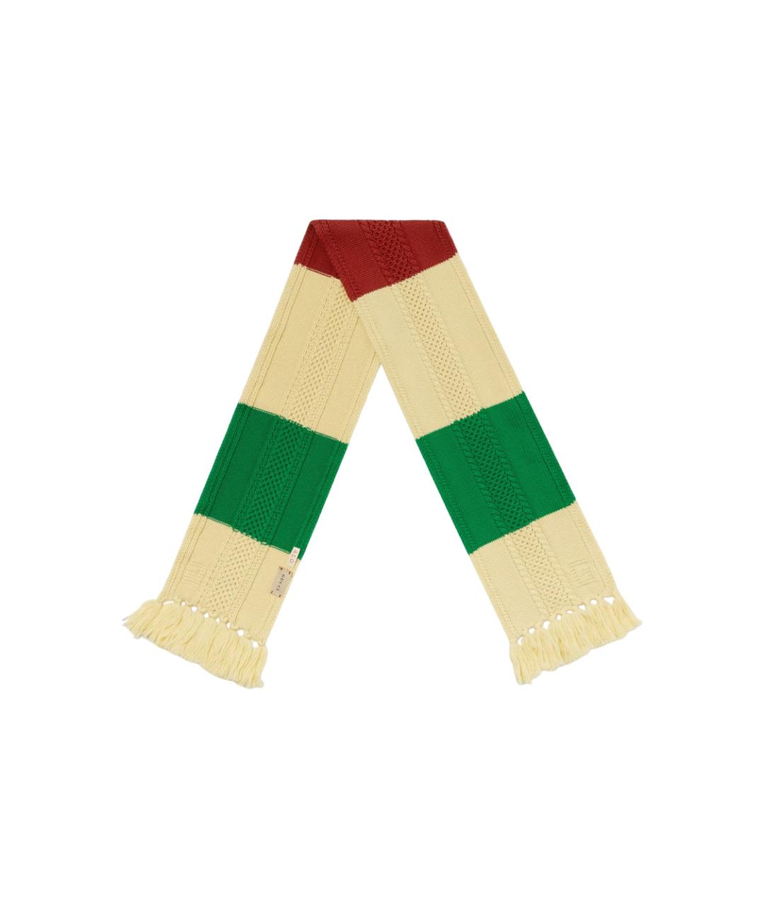 GUCCI Мульти шерстяной шарф, фото 3