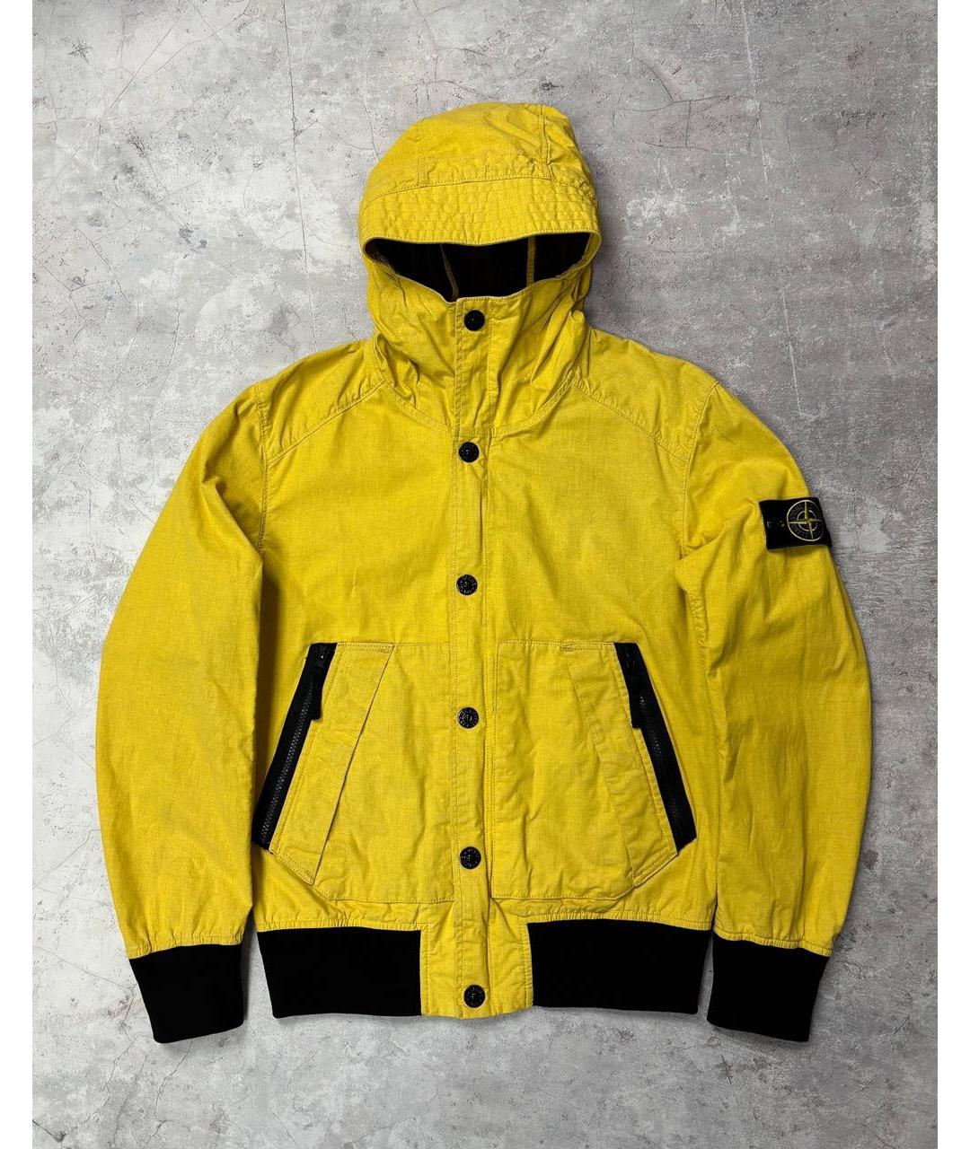 STONE ISLAND Желтая хлопковая куртка, фото 9