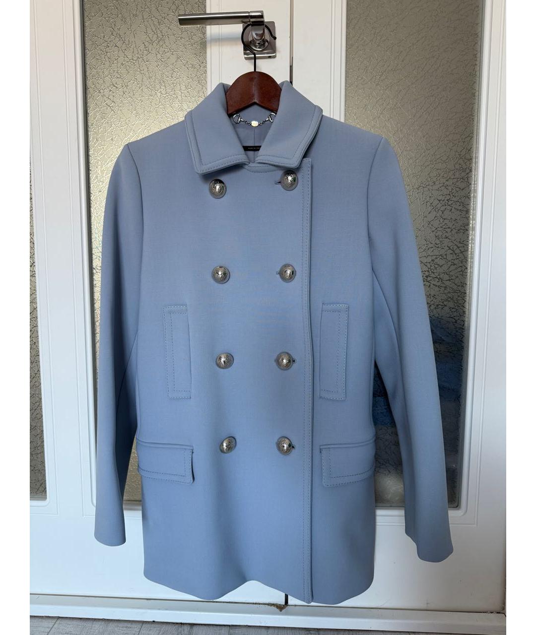 GUCCI Голубое шерстяное пальто, фото 9