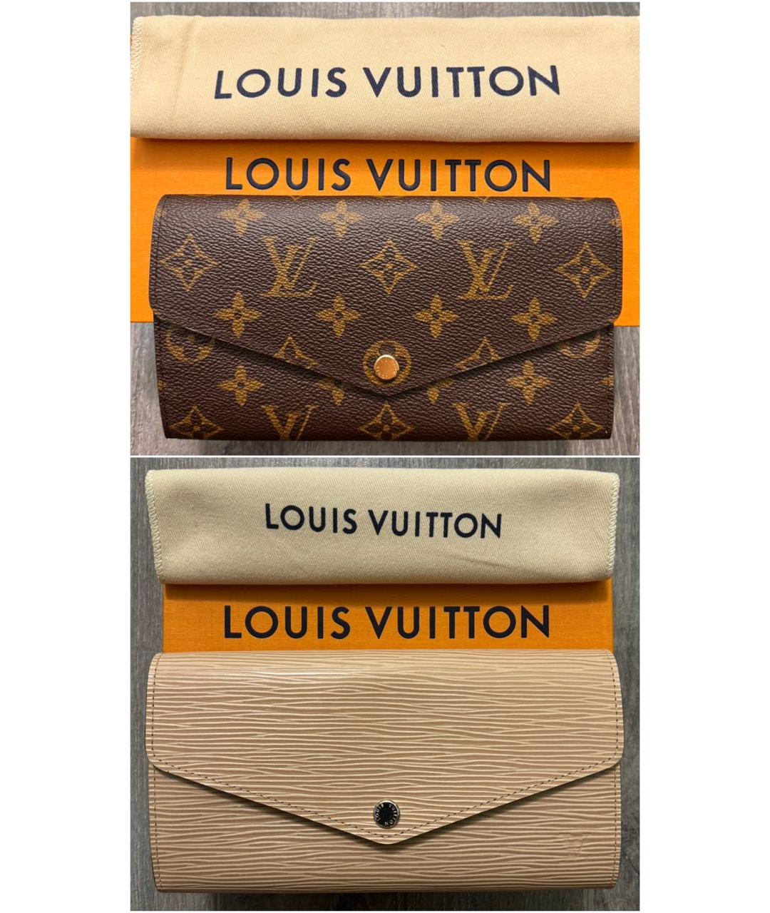 LOUIS VUITTON Коричневый кошелек, фото 8