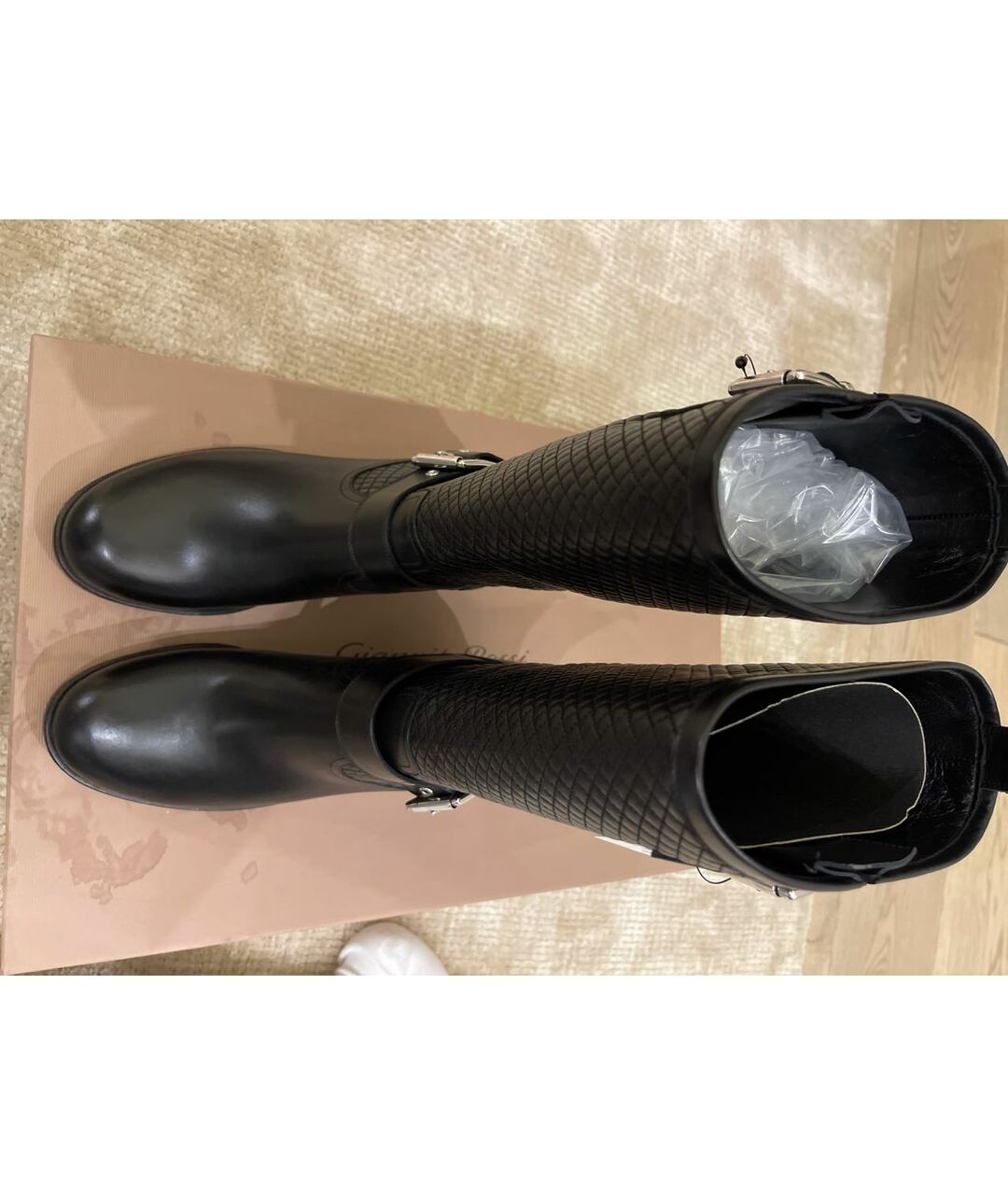 GIANVITO ROSSI Черные кожаные сапоги, фото 3