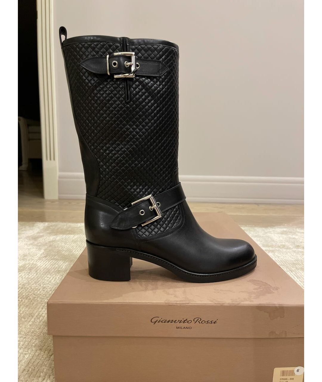 GIANVITO ROSSI Черные кожаные сапоги, фото 9