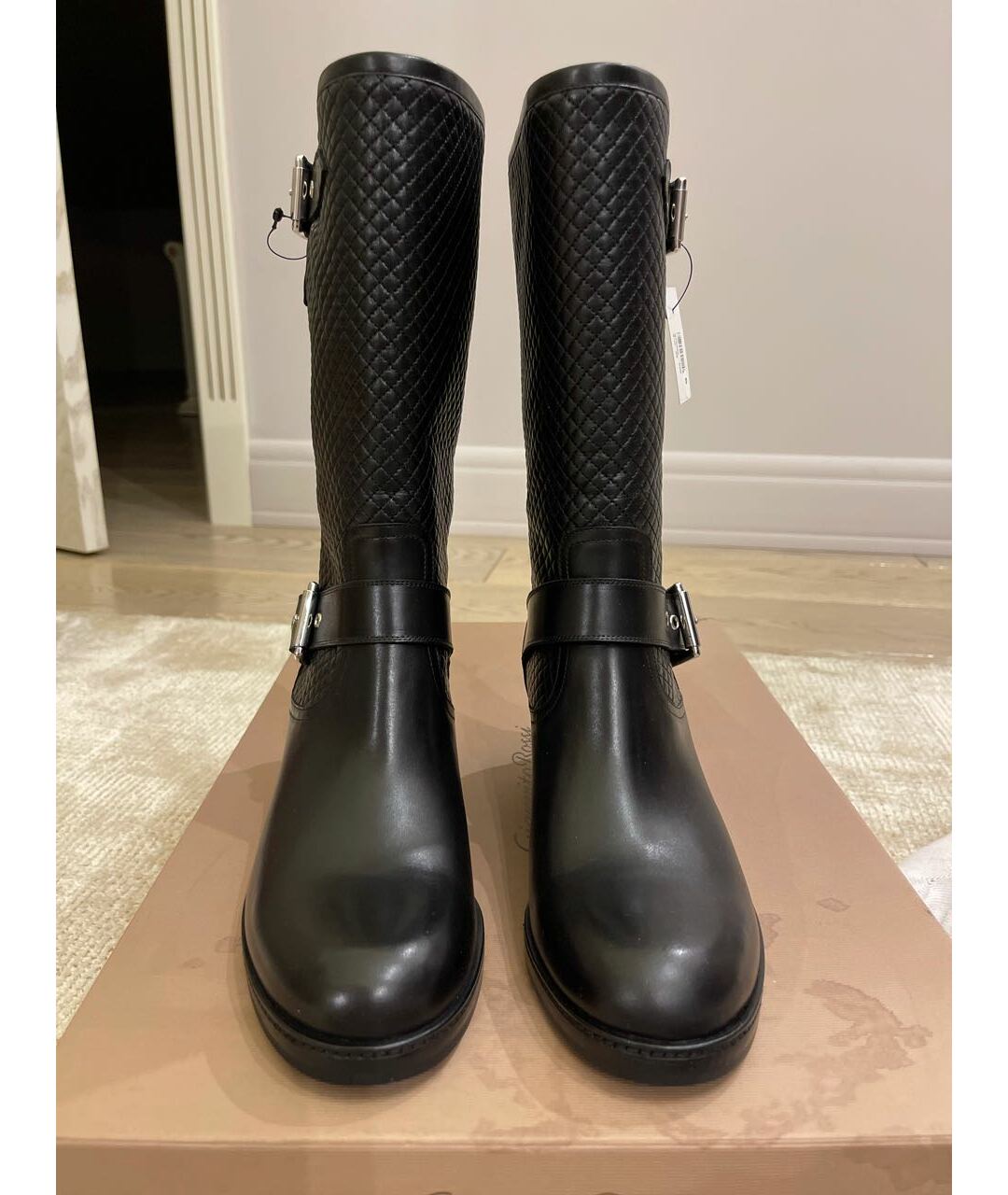 GIANVITO ROSSI Черные кожаные сапоги, фото 2