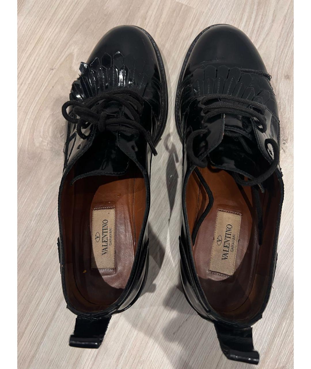 VALENTINO Черные брогги и оксфорды из лакированной кожи, фото 3