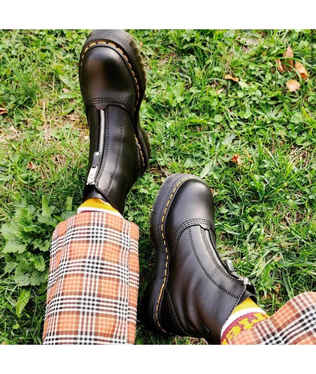 DR. MARTENS Черные кожаные ботинки, фото 8