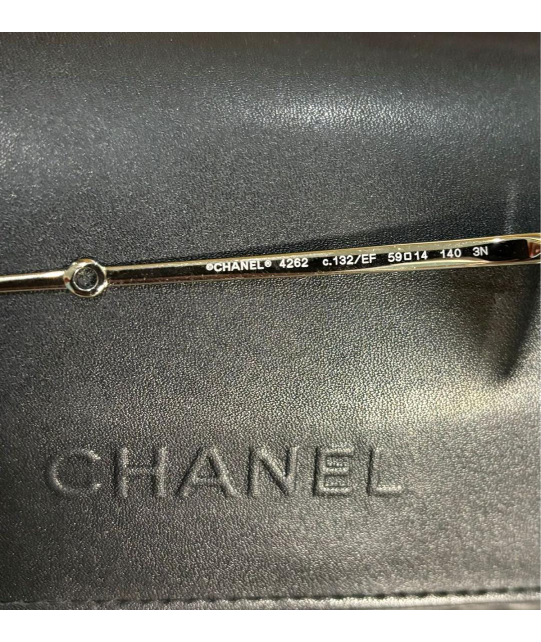 CHANEL Коричневые металлические солнцезащитные очки, фото 6