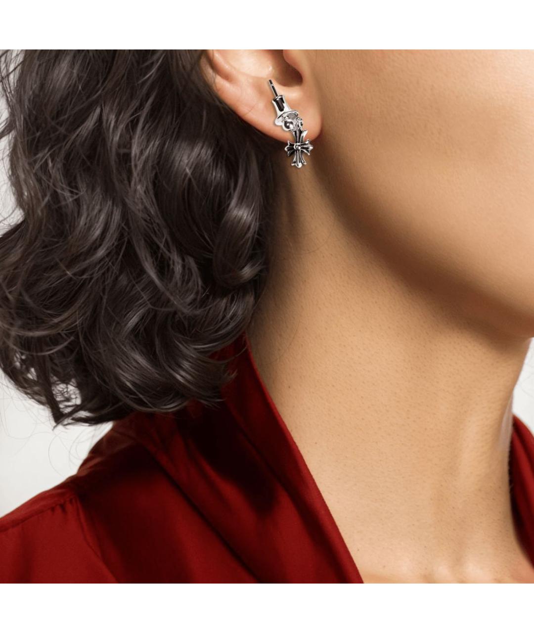 CHROME HEARTS Серебряные серебряные серьги, фото 5