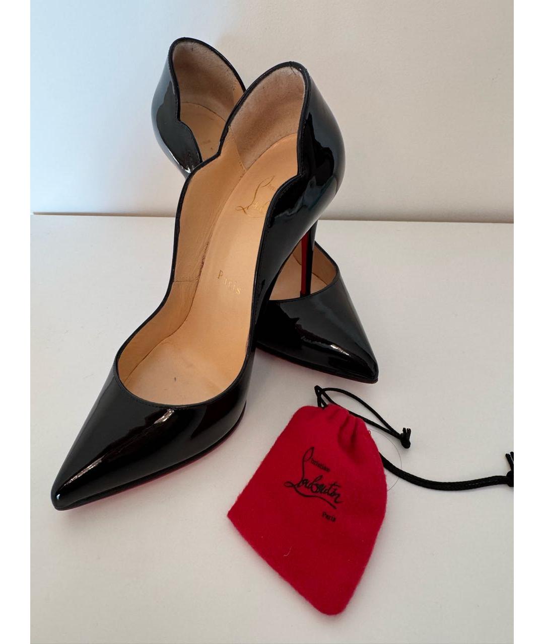 CHRISTIAN LOUBOUTIN Черные туфли из лакированной кожи, фото 5