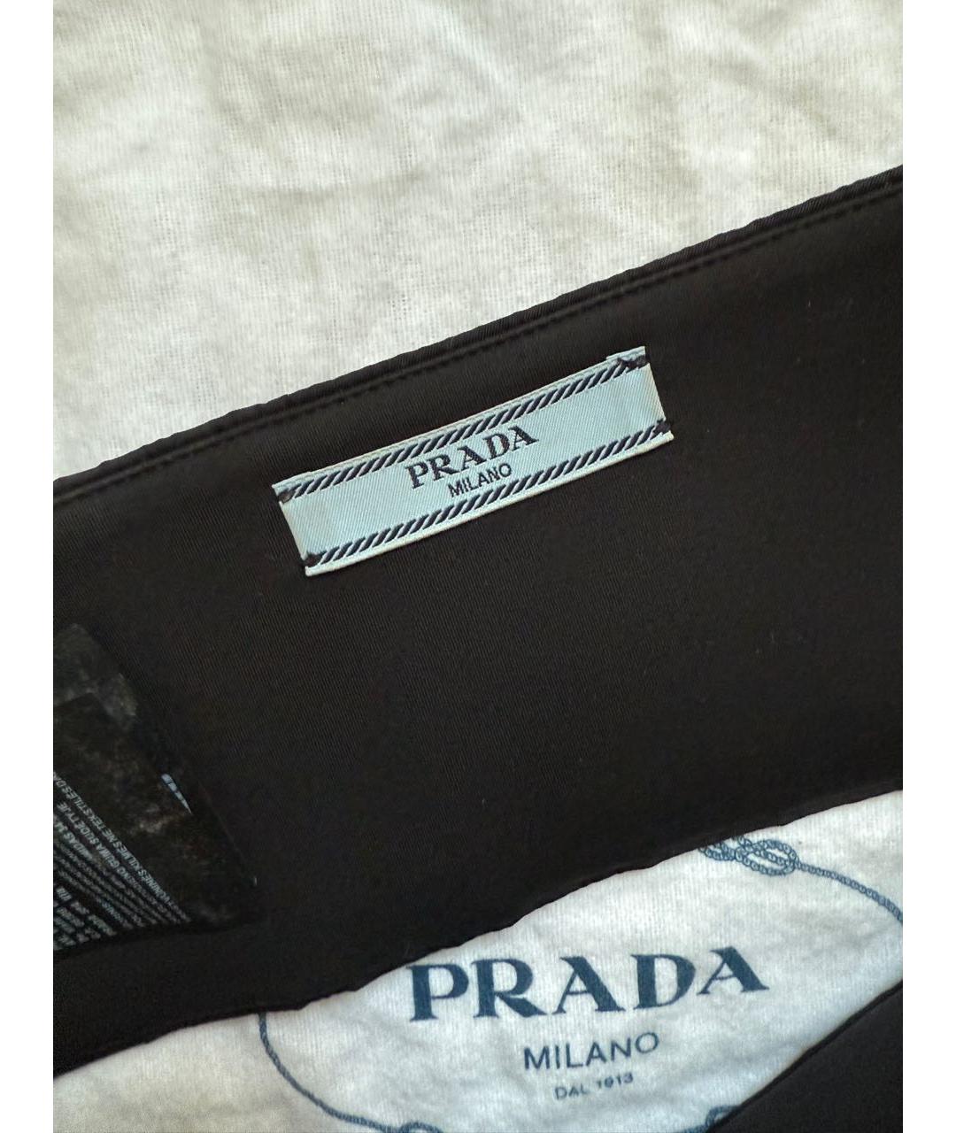 PRADA Черная синтетическая майка, фото 2