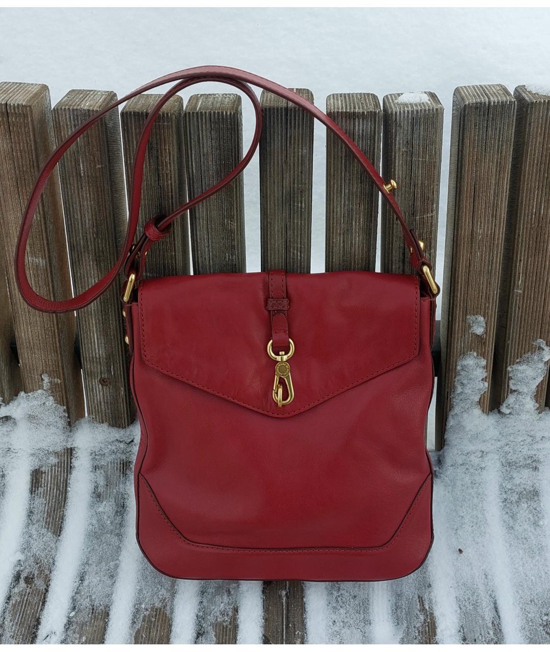 MARC BY MARC JACOBS Красная кожаная сумка через плечо, фото 10