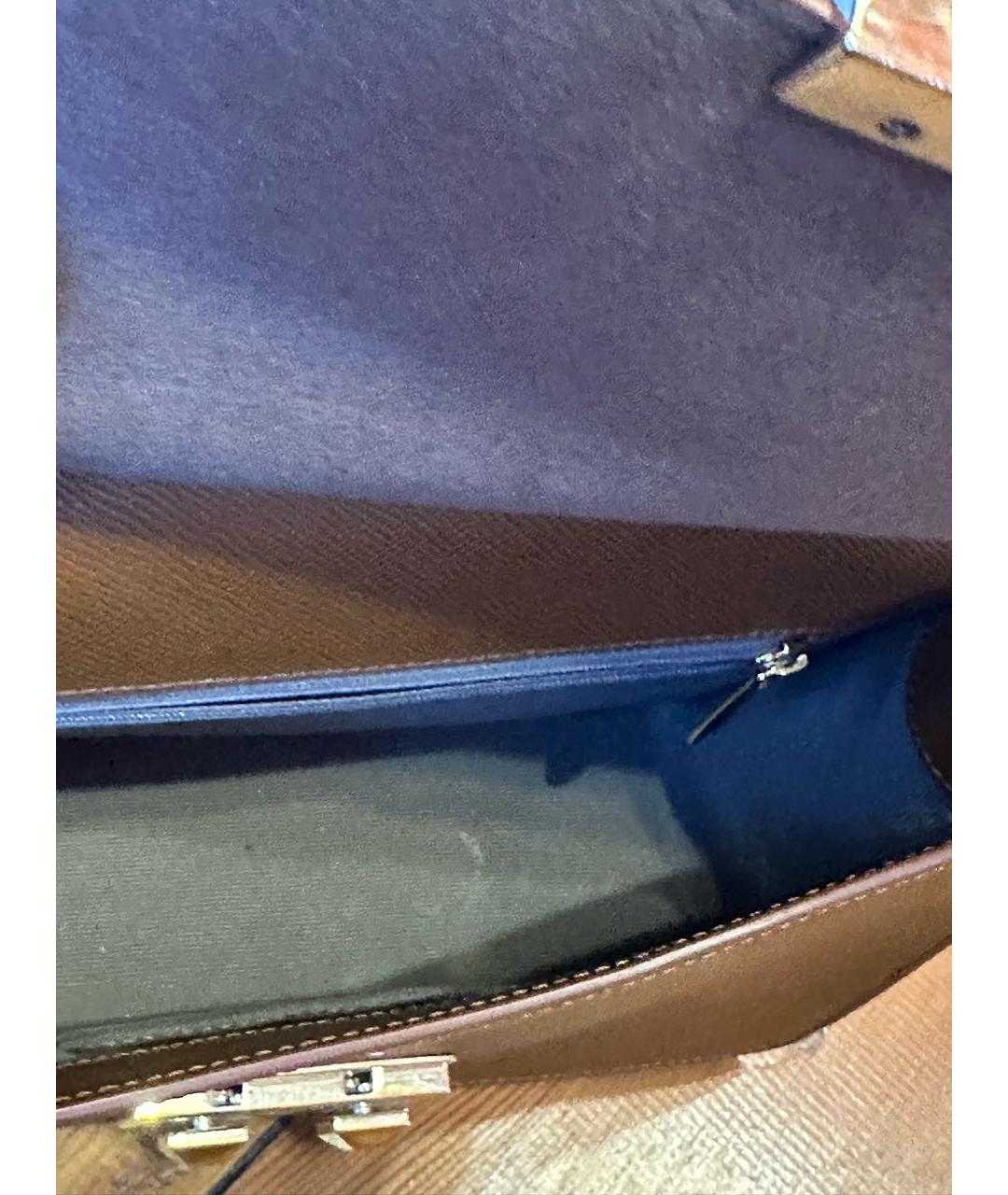 FURLA Коричневая кожаная сумка через плечо, фото 3