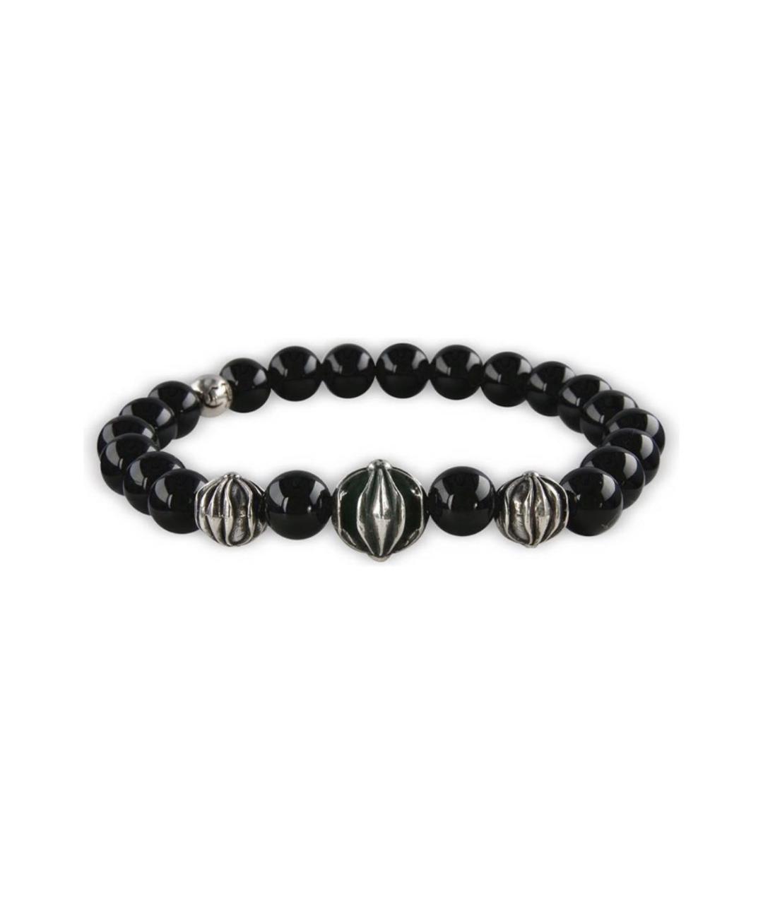 CHROME HEARTS Черный серебряный браслет, фото 5