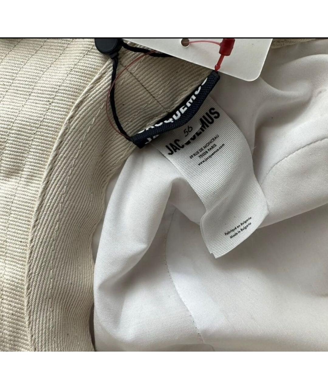 JACQUEMUS Бежевая хлопковая панама, фото 3