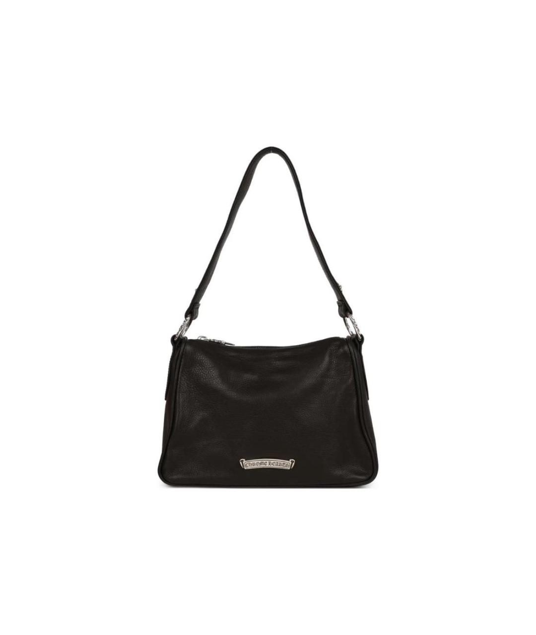 CHROME HEARTS Черная кожаная сумка через плечо, фото 4
