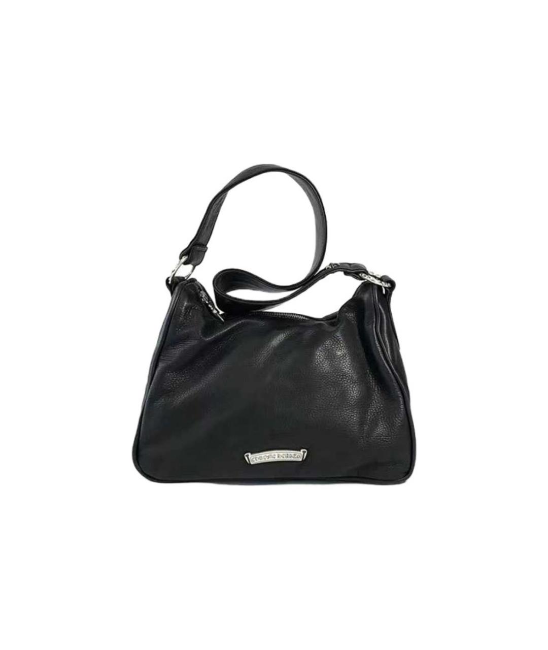 CHROME HEARTS Черная кожаная сумка через плечо, фото 5