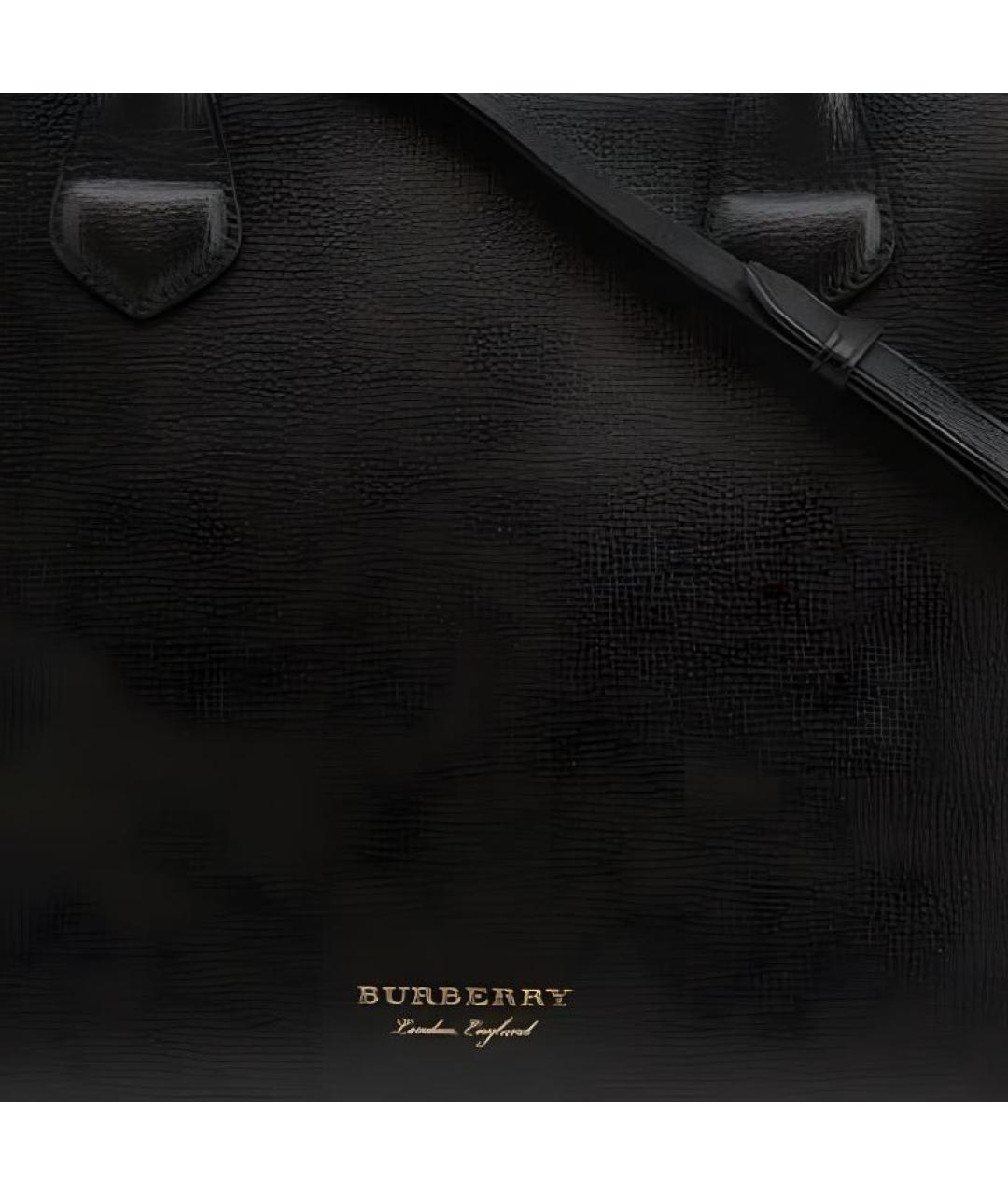 BURBERRY Черная кожаная сумка через плечо, фото 4