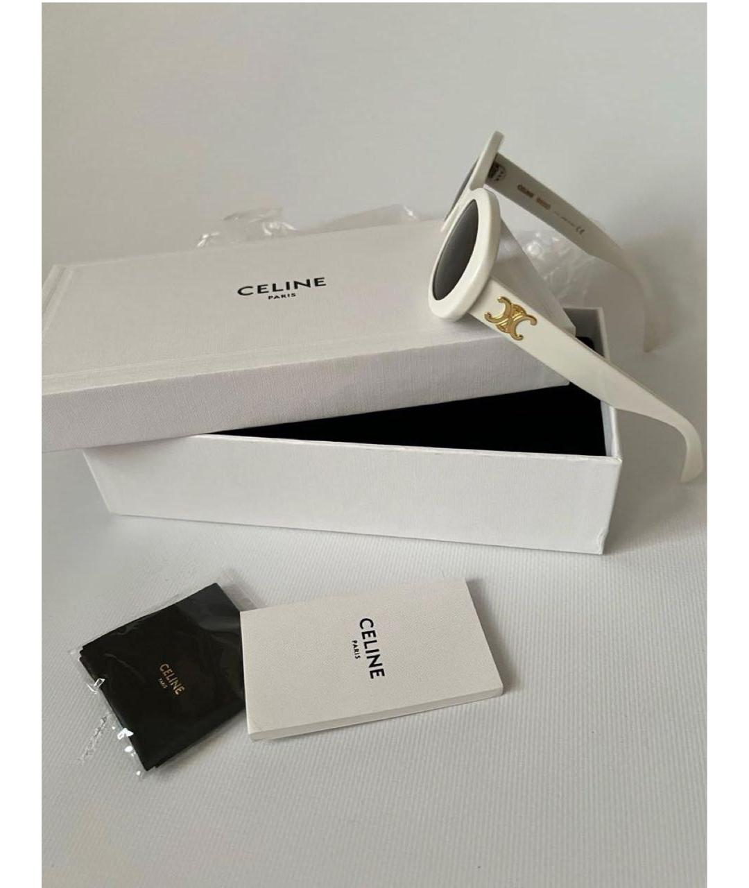 CELINE Белые солнцезащитные очки, фото 2