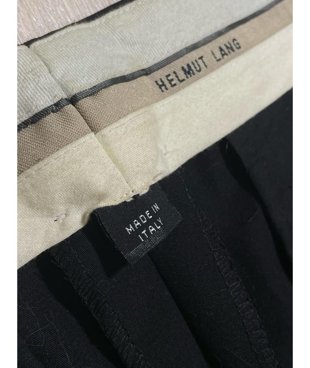 HELMUT LANG Черные шерстяные классические брюки, фото 5