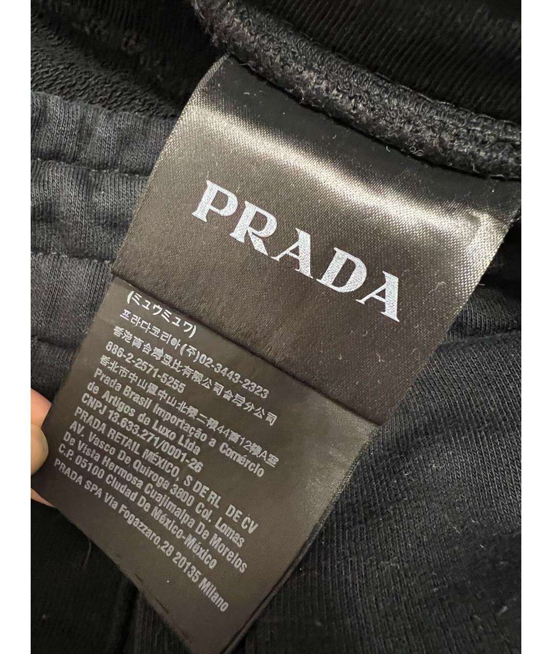 PRADA Черные хлопковые шорты, фото 4