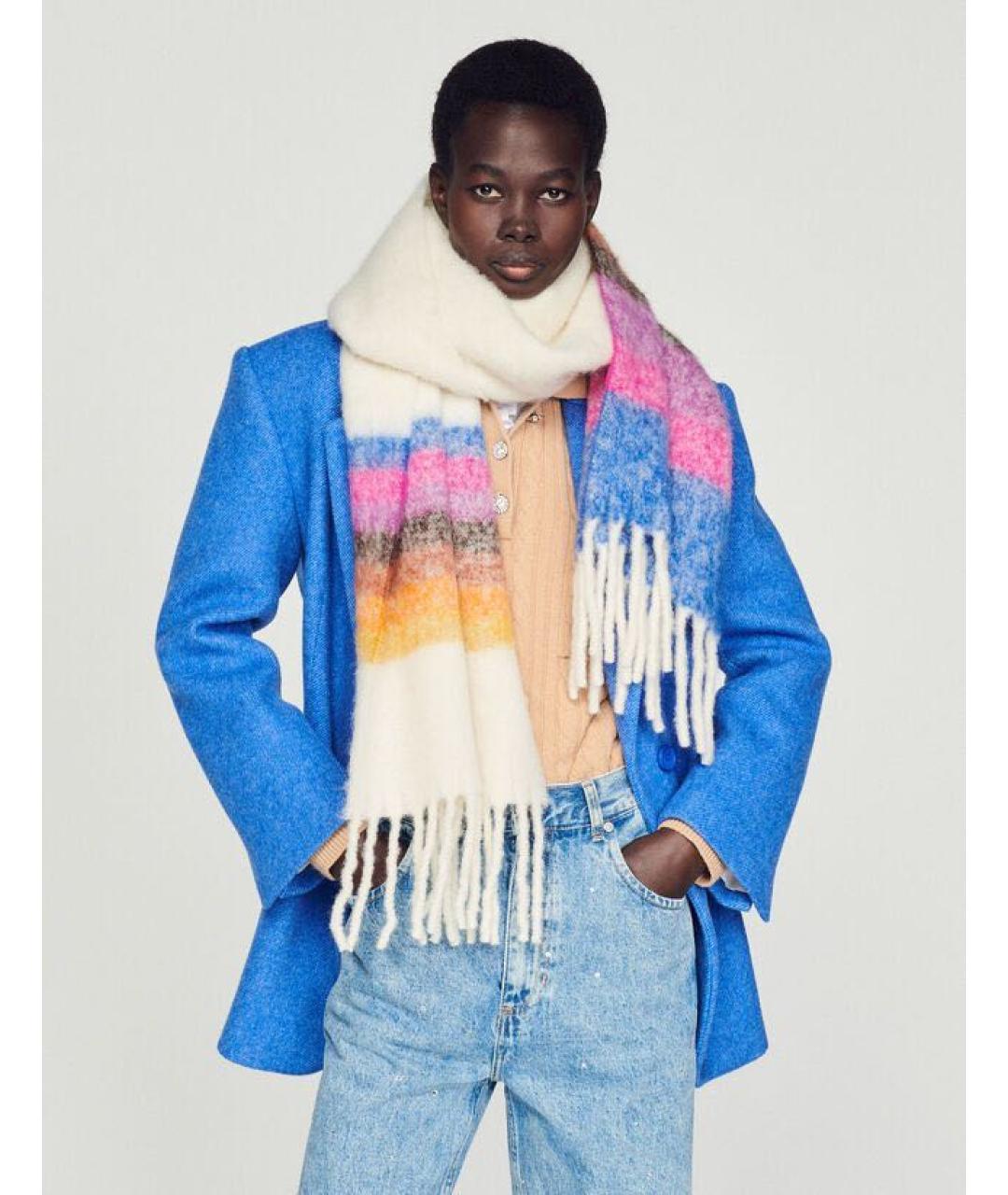 SANDRO Белый шарф, фото 2