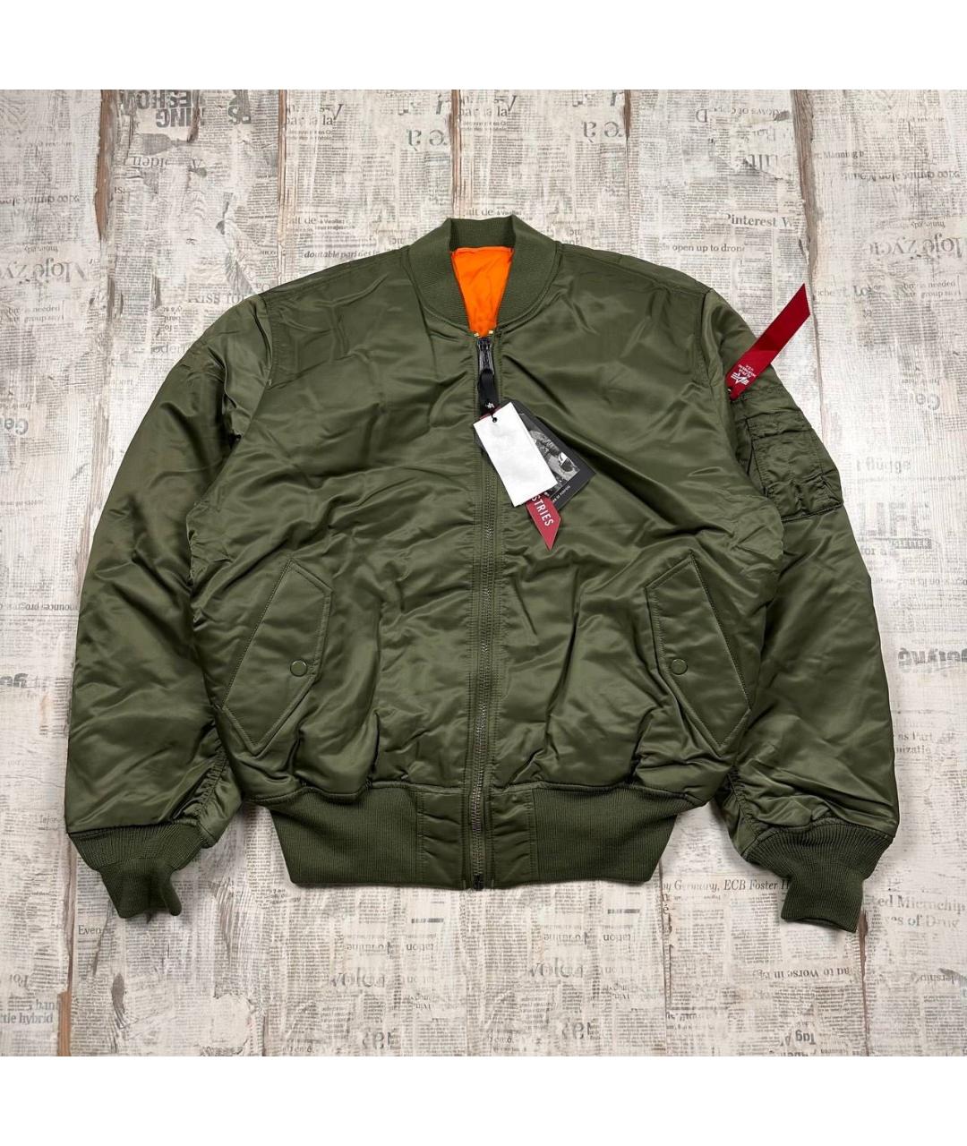 ALPHA INDUSTRIES Хаки полиэстеровая куртка, фото 3