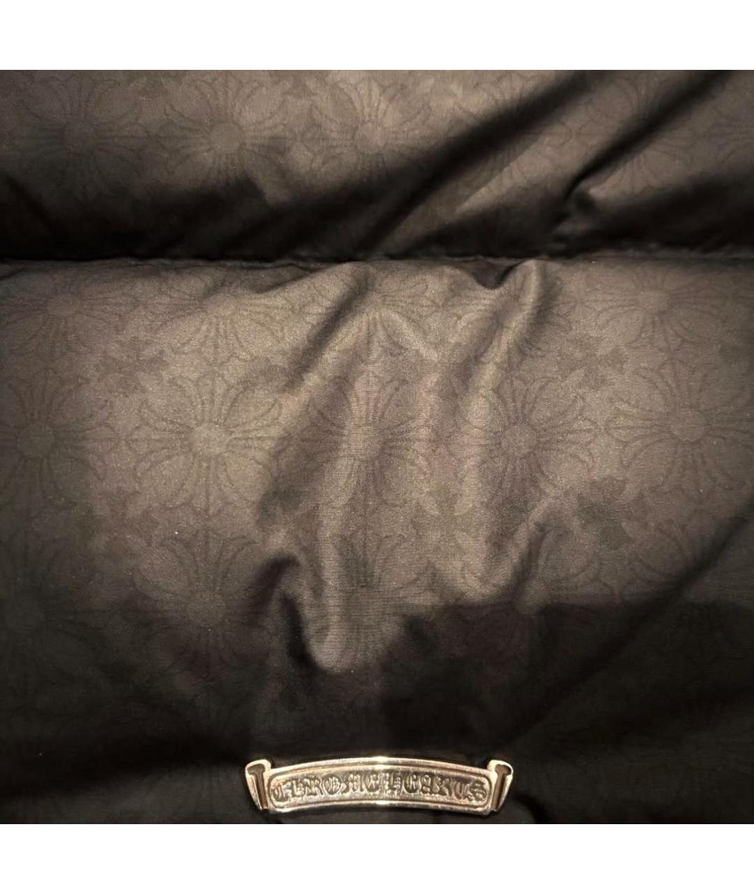 CHROME HEARTS Черный полиэстеровый пуховик, фото 5
