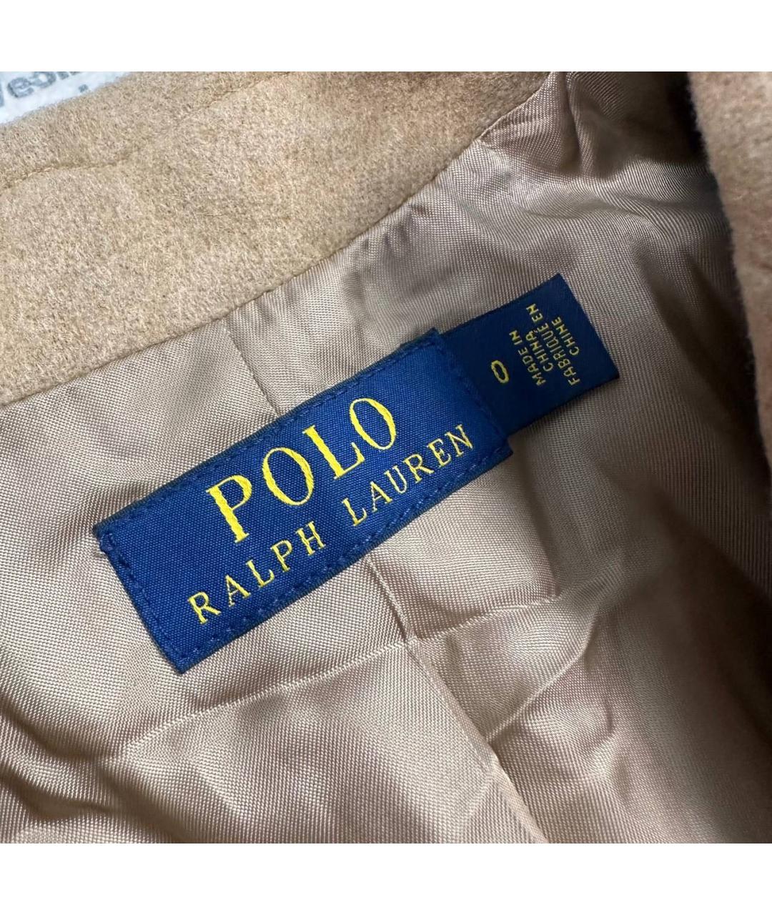 POLO RALPH LAUREN Бежевое замшевое пальто, фото 3