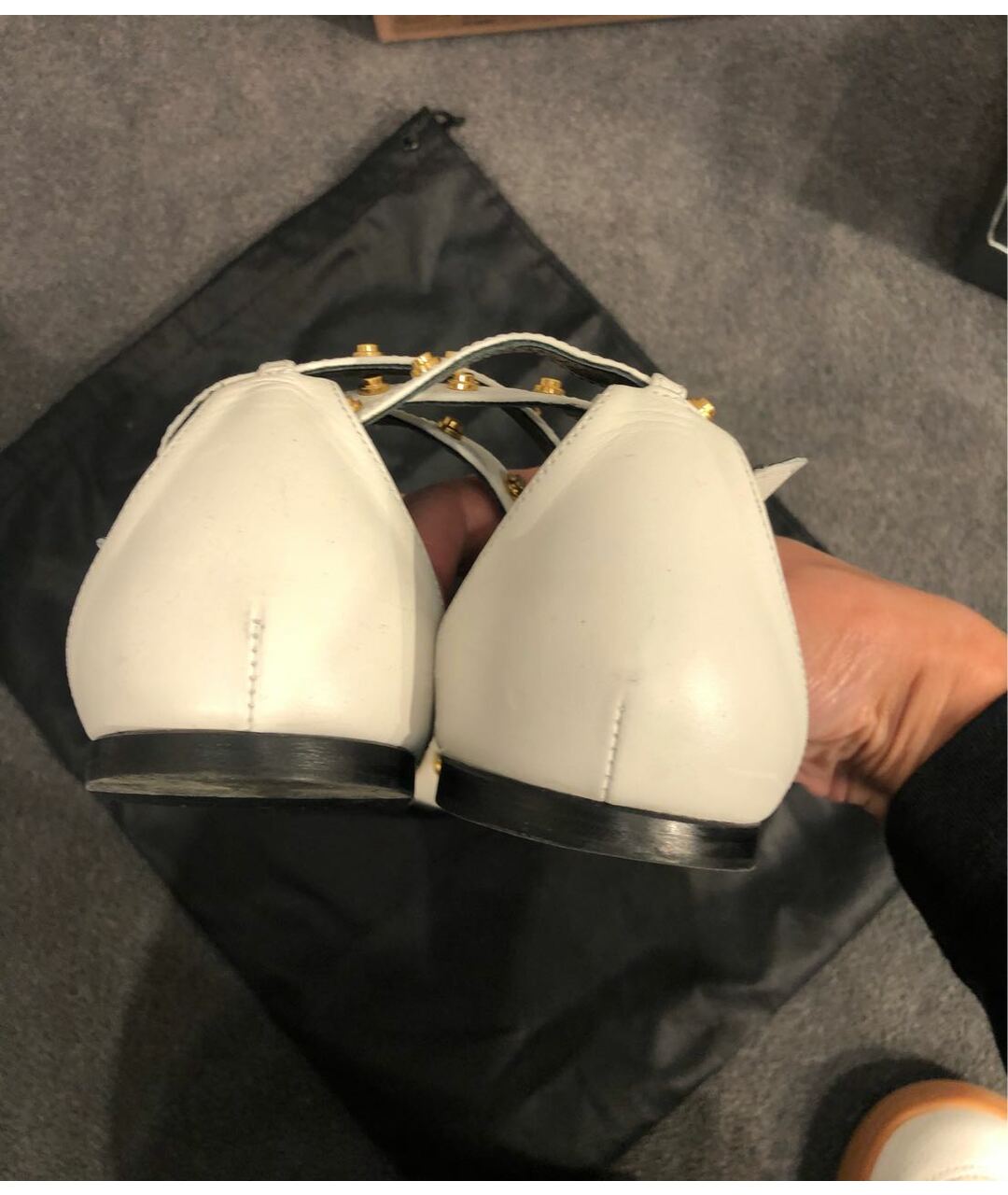 SAINT LAURENT Белые кожаные сандалии, фото 5
