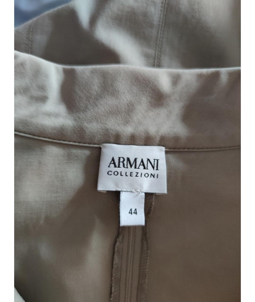 ARMANI COLLEZIONI Серое хлопко-эластановое повседневное платье, фото 3