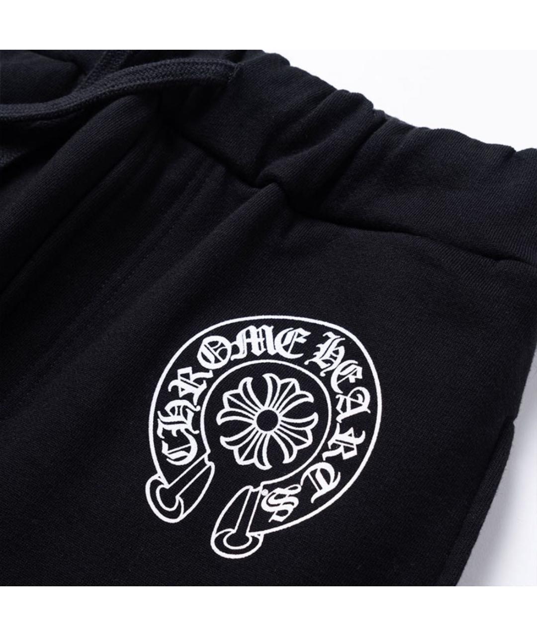 CHROME HEARTS Черные хлопковые спортивные брюки и шорты, фото 4