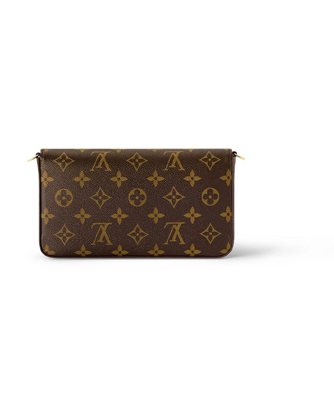 LOUIS VUITTON Коричневая кожаная сумка через плечо, фото 3