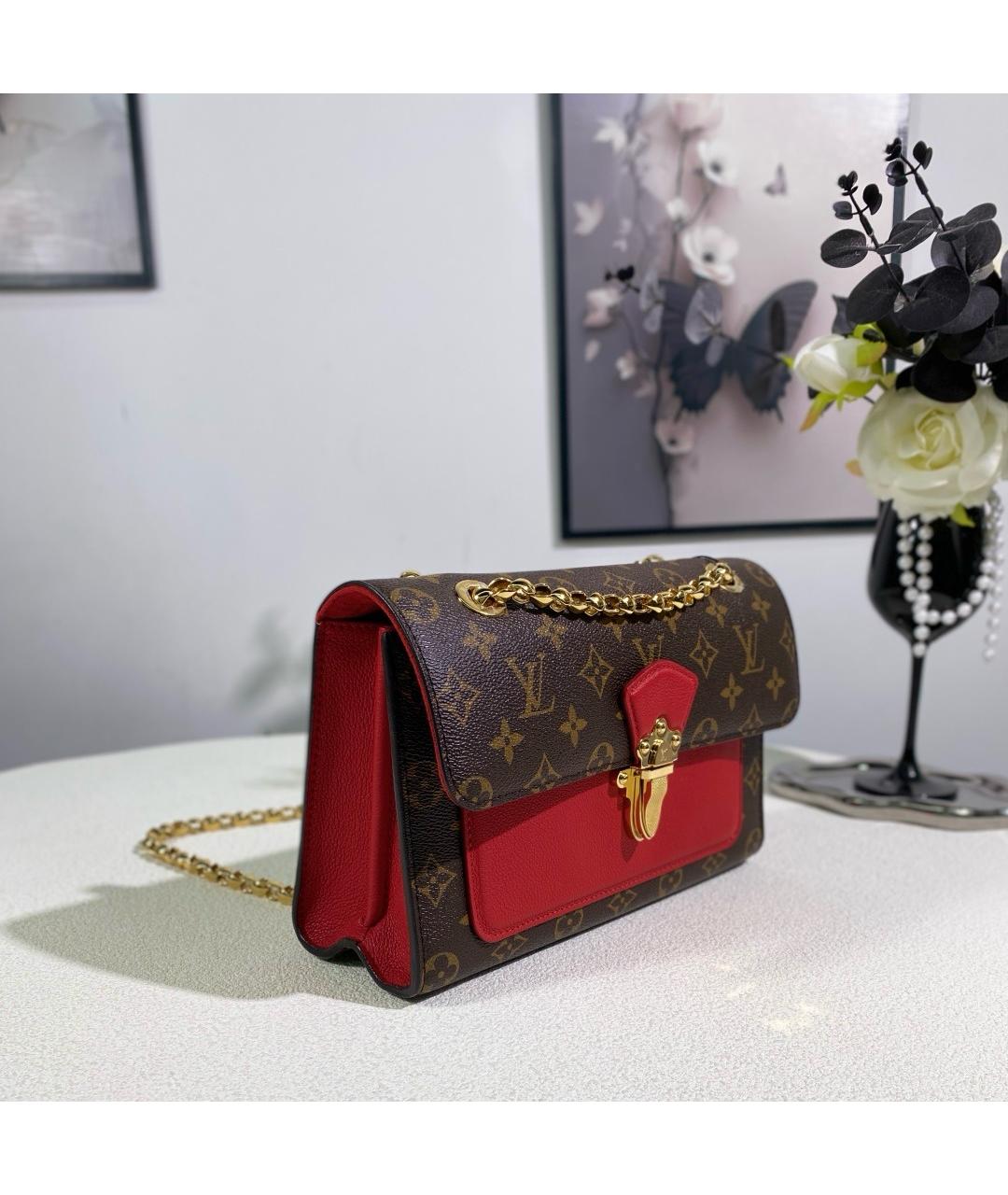 LOUIS VUITTON Коричневая кожаная сумка через плечо, фото 2