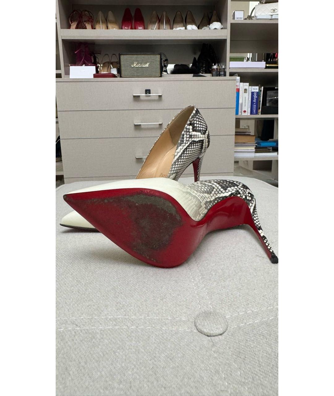 CHRISTIAN LOUBOUTIN Белые кожаные туфли, фото 3