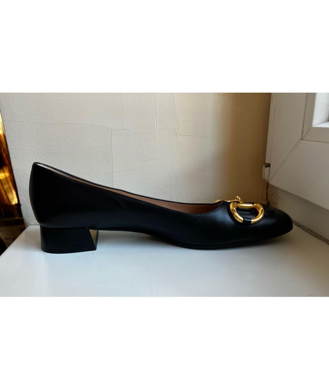 GUCCI Черные кожаные туфли, фото 7